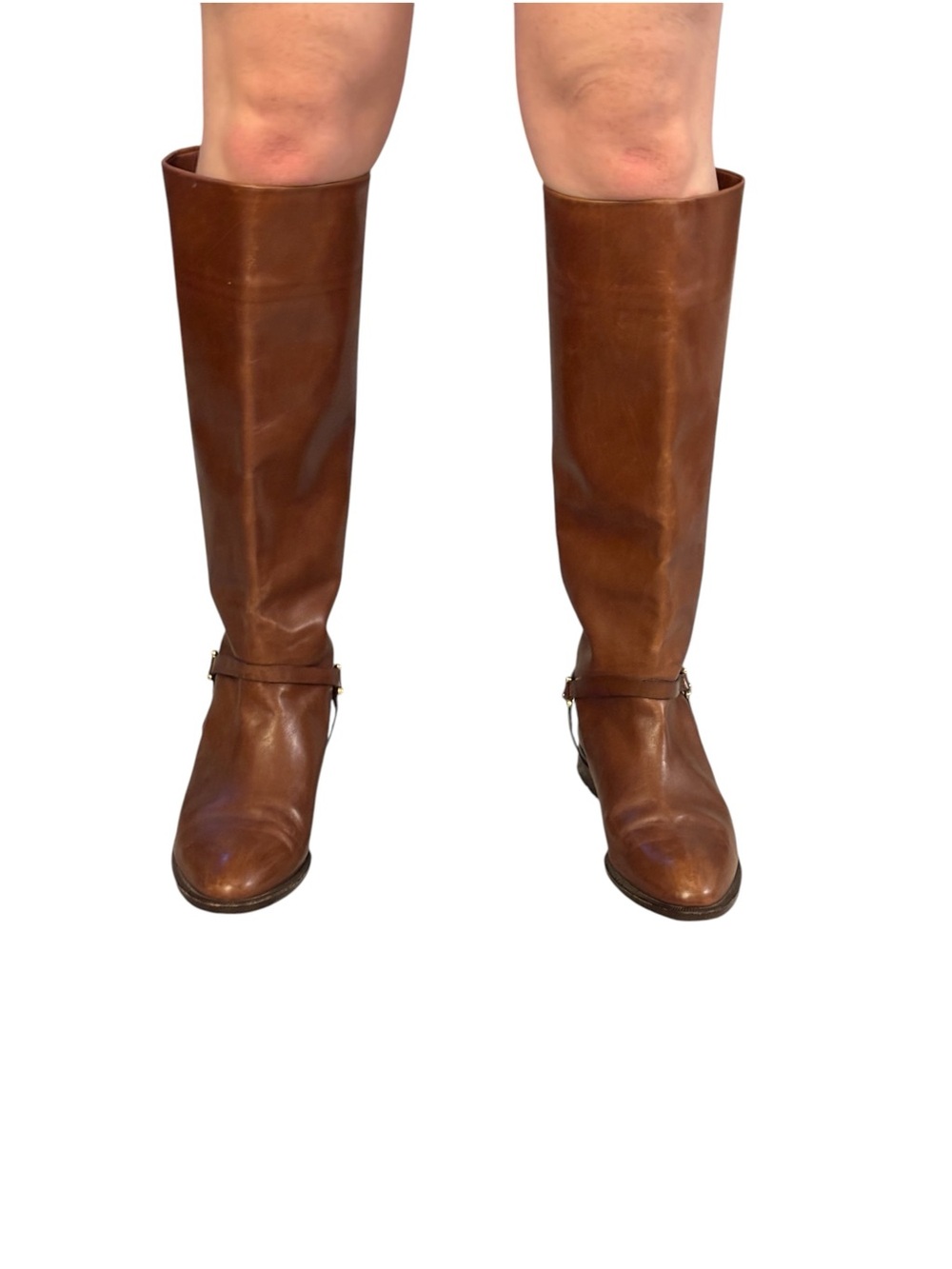 Cole Haan Brown Leather Knee-High Heeled Boots
